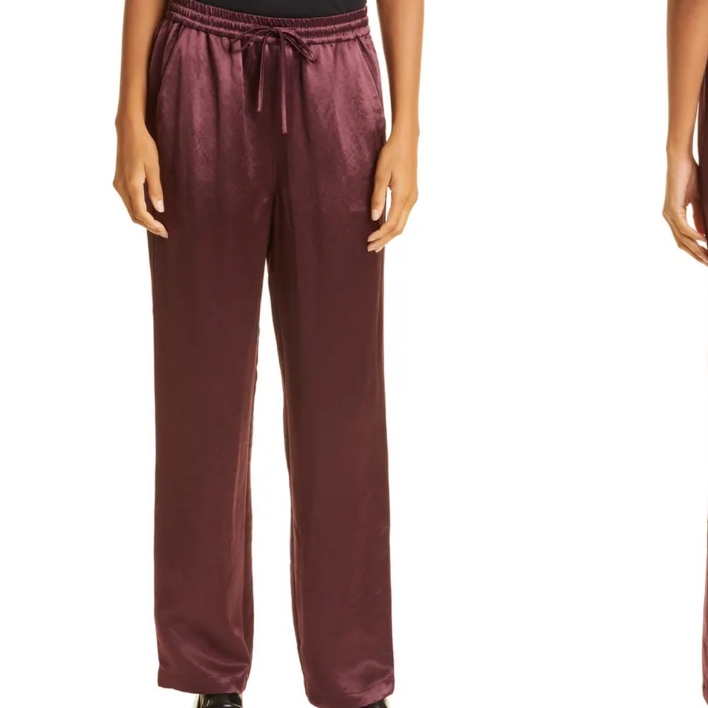 NWT Rag and Bone Burgundy Elias Silk Pants sz S
